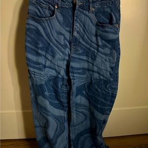 Wild fable baggy jeans with swirl print.